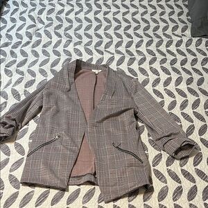 Maurices Glen Plaid Professional Blazer in Gray